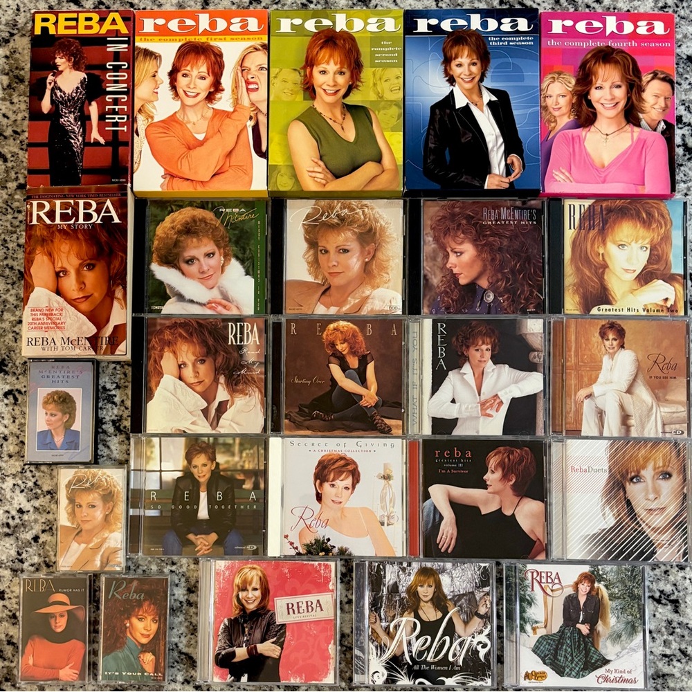 Reba McEntire Bundle: Book, DVD, CD & Cassette Collection
